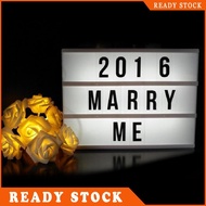 Letter Box  Plaque Black A4 A5 Light Up Lightbox  Cinema