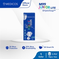 MEDICOS 5-ply M99 JUNIOR Lite Surgical Face Mask - Junior (White)​ [10 pcs/box]