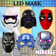 Avengers Deadpool,StarWars,Hulk,AntMan,BlackPather Superhero Mask LED Cosplay Party