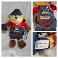 Authentic Bunnings Warehouse Collectable - Brad Bear Beanie Plush Soft Toy