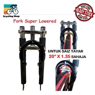 20" SUPER LOWERED DOUBLE FORK CHROME [ FOR 20" X 1.35 TYRE SIZE ONLY ]