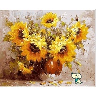 YOYO ART MO1  DIY oil painting paint by number 数字油画 花卉系列E702 40x50cm S1