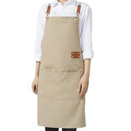 Apron Kanvas Tebal Kalis Air untuk Dapur dan Barista Apron Dapur Kalis Air