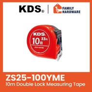 KDS ZS25-100YME 10mx33ft Double Lock Red Measuring Tape Made in malaysia ZS25100YME ZS25 100YME