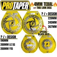 TEBAL 4MM PROTAPER DISC PLATE SIAM LOOK 220MM 245MM 267MM DISK BRAKE DEPAN PIRING PINGGAN Y15ZR LC13