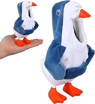 7in/17.78cm Desk Goose Outfits, Mini Desktop Goose Clothes Shark Hoodie Costume for Magnetic Geese S