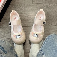 Pink Hello Kitty Mary Jane Shoes Women's New Summer Breathable Flat Shoes