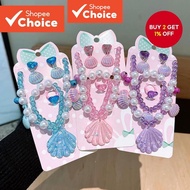 FB96-2-Fish Tail Necklace Bracelet Cross-border Jewelry Set Pearl Necklace Cartoon Pearl-BNFB96FX280