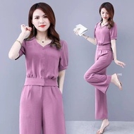 两件套装 casual set wear women plus size 2 piece set women short sleeve set women fashion set