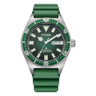 Citizen Mechanical Green Dial Synthetic Rubber Strap Men Watch NY0121-09X