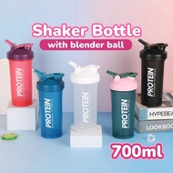 700ml Large Shaker Bottle Leakproof Mixer Blender Protein Powder Fitness Shaker Sport Water Cup Stai