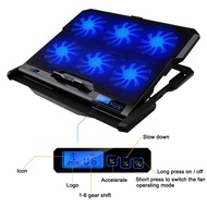 Jelly Comb Laptop Cooling Pad Laptop Cooler Six Fans Gaming Led Screen Two B Ports Laptop Cooler Stand Notebook Stand 17