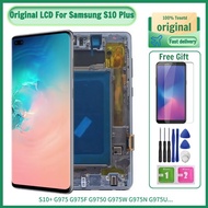 100% Original Galaxy S10 Plus LCD Screen For Samsung S10 Plus Display With Frame Replacement Parts G