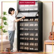 Shoe Cabinet Home Black Shoe Cabinet 2023 New Flip Door Shoe Rack Cabinet B233