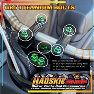 REAL TITANIUM GR5 NMAX V2 HANDLE BAR CLAMP BOLTS AND HEAD POST BOLTS SET (bolts only) skru gr5 titan