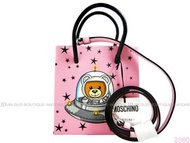 金鐸精品~2060 MOSCHINO 2T7576 外星太空飛船 泰迪熊 PVC 手提肩背兩用包 全新品