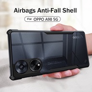Casing For OPPO A98 5G 2023 Phone Case Transparent Acrylic Back Cover For OPPOA98 A 98 Armor Shockpr