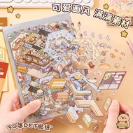 Landscape Stickers Stress Relief Stacking  3D Miniature House DIY Scene Stickers 3D Stickers