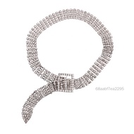 สีเงินสีเงินคริสตัลโซ่คอเคอร์สร้อยคอเจ้าสาวหญิงงานแต่งงานงานแต่งงาน diamante rhinestone choker RTT-T