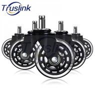 5PCs 2.5/3 Inch Office Chair Caster Wheels Roller Rollerblade Style Castor Wheel Replacement PU Wheel