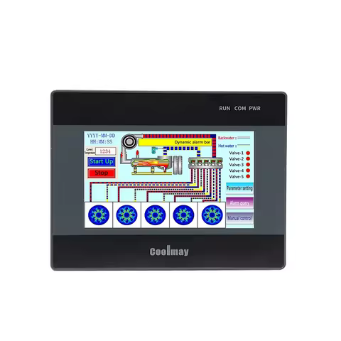 Coolmay 4.3"/7"HMI PLC all-in-one MX3G-43C/70C series Built-in analog input and output 5AD2DA Suppor