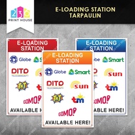PORTRAIT E-LOADING STATION Tarpaulin Banner • FREE Eyelets • E-Loading Tarpaulin Signage • 3 sizes