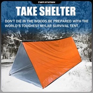 TENDA TaffSPORT Emergency Tent Shelter Camping Thermal Tube Tent 150x240cm - RM15