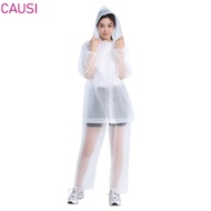 CAUSI Raincoat Set, Full Coverage Eva Split Raincoat, Durable Windproof Strengthen buttons Adjustabl