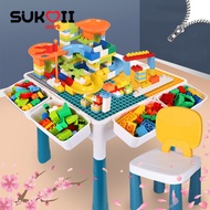 SKOI Multifunctional Kids Building Block Table Toy Educational Kindergarten Block Assemble Table Wit