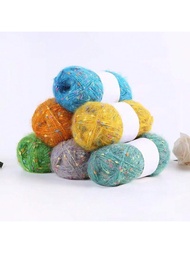 1pc Approx. 100m Multicolor Speckled Mohair Bulky Yarn, 50g Per Piece, Suitable For DIY Knitting Of 