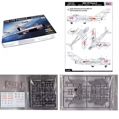 HobbyBoss 80334 1/48 Scale Mig17 MiG-17F Fresco C Fighter Plane Airplane Aircraft Display Plastic As