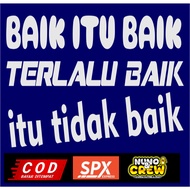 Word sticker good sticker motorcycle sticker