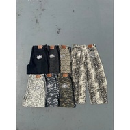 AirRoom 2025SS 9090 King Logo Assort Buggy Crown Snake Print Leg Pants Jeans