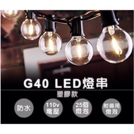 G40 LED String Light Plastic Bulb Yellow