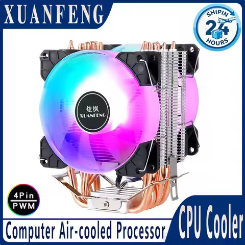 CPU Radiator PC Cooler 2/4/6 Heat Pipe Cooling 90mm Fan For Installing LGA115x 1200 2011 x79 x99 E5 