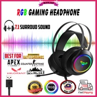 Sutai RGB Gamer 7.1 USB  Headset Gaming Headphone