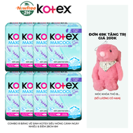 Combo 8 Băng Vệ Sinh Kotex Siêu Mỏng Cánh Ngày Nhiều & Đêm 28cm 6M Max Cool French Spa