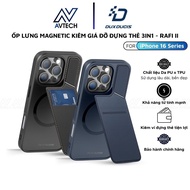 Dux Ducis Leather Case for iPhone 16 Pro Max / 16 Pro / 16 Plus / 16, Magfit Magnetic Charging, Stan