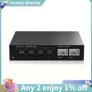 2.5Gb Switch 4 Port 2.5G Unmanaged Network Switch with 2 Port 10GbE SFP+ Slot Home Setup Ethernet Sw