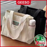 GEESO Large Capacity Tote Canvas Bag Work Outing High Value Commuter All-Match Literary Students Wea