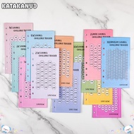 KATAKANVD 48PCS Cost Saving Card, A6 100 Envelopes Eave Money Cash Envelopes, Easy To Save USD Euros