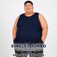 Plain Men's Singlet JUMBO 4XL 6XL 8XL combed cotton 24S Plain Men's Undershirt/ BIG Size 4XL 6XL 8XL
