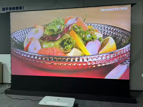 120 Inch Fresnel ALR UST Projection Screen Motorized Floor Rising Projection Screen for Hisense PX3 