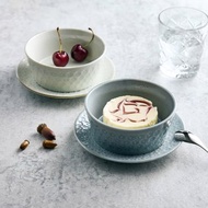 日本美濃燒 - 花見雕紋碗盤- 禮盒組(4件式) - 430 ml