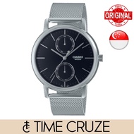 [Time Cruze] Casio MTP-B310 Adjustable Stainless Steel Mesh Band Black Dial Quartz Men Watch MTP-B31