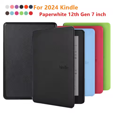 PU Leather Case For Amazon Kindle Paperwhite 12th Generation 7inch 2024 Smart Anti-fall Cover for KW