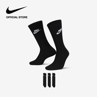 [20H 6-9.7 | VOUCHER 35% ] Tất cổ cao Nike Sportswear Everday Essential Crew Socks (3 Pairs) - Black
