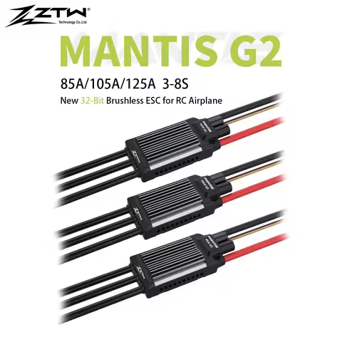 ZTW Mantis G2 ESC 85A/105A/125A 3-8S 6V/7.4V/8.4V SBEC 8A Speed Controller For RC Airplane Aircraft 