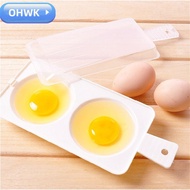 OHWK Egg Steamer Kitchen Tool DIY 2 Eggs Cooker Steamer Tool Food Gadget Draining Egg Boiler