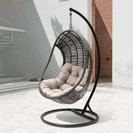HY&amp; Hanging Basket Rattan Chair Balcony Outdoor Courtyard Swing Indoor Leisure Double Bird Nest Rattan Rocking Chair Out
